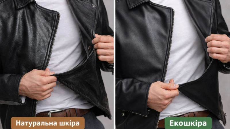 Чим відрізняється натуральна шкіра від екошкіри у чоловічому одязі